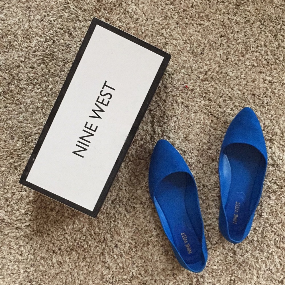 Nine West blue suede flats